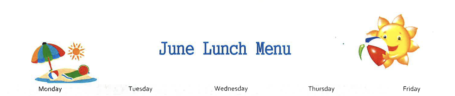 June 2026 Lunch Menu